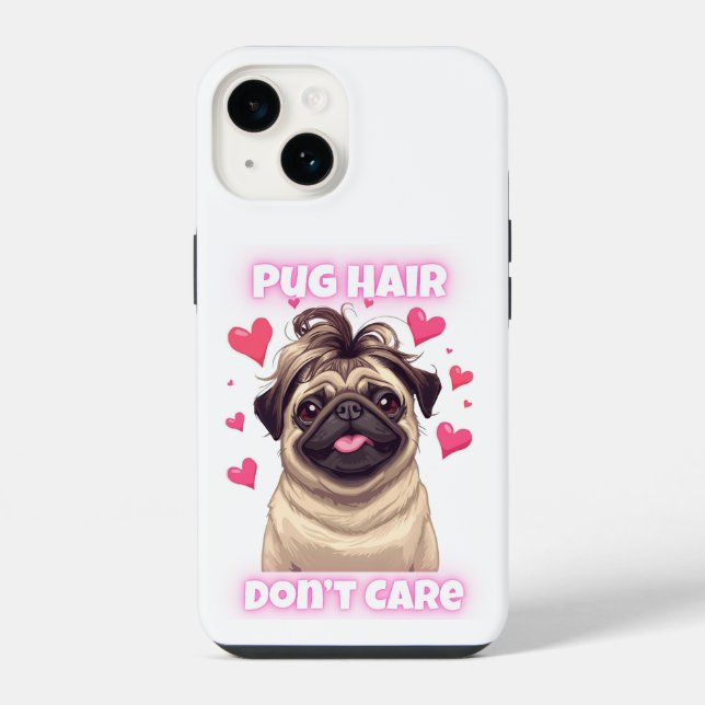 Mops Hair Keine Sorge - Funny Mops Zitat iPhone Fa Hülle (Rückseite)