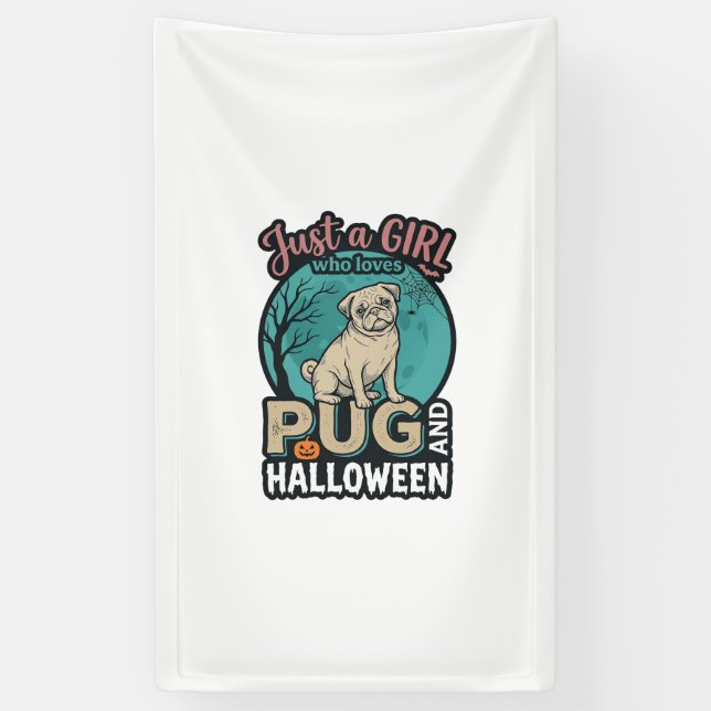 Mops-Halloween-Mädchen-Vintage-Vektordesign_1 Banner (Vertikal)
