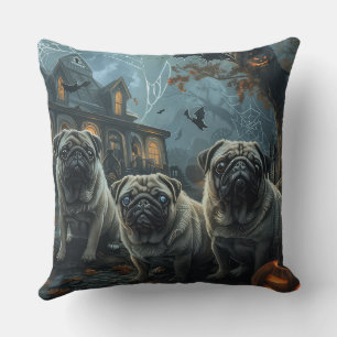 Mops Halloween Nacht Hundevergnügen Kissen