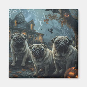 Mops Halloween Night Doggy Delight Magnet