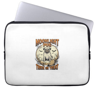 Mops-Halloween-Shirt mit Vintage-Stichmond_1 Laptopschutzhülle