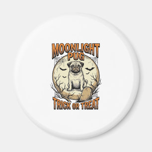 Mops-Halloween-Shirt mit Vintage-Stichmond_1 Magnet