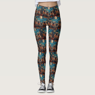 Mops Halloween Spooky Leggings