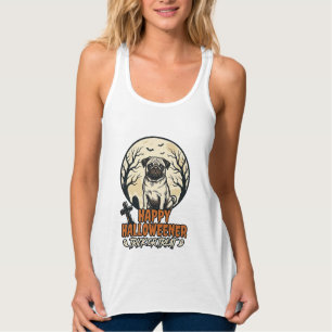 Mops Halloween-Süßigkeiten oder Saures Vintage-Eng Tank Top