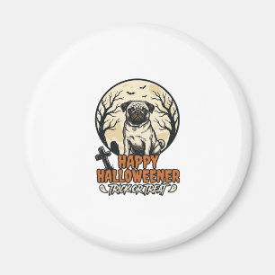 Mops Halloween-Süßigkeiten oder Saures Vintage-Sti Magnet