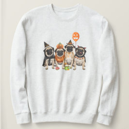 Mops Halloween Sweatshirt-Halloween Hundemutter Sweatshirt