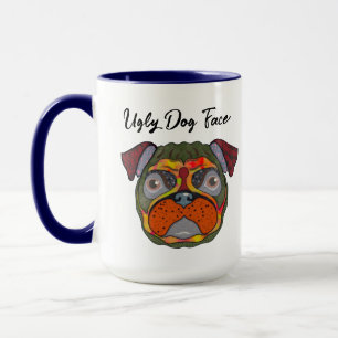 Mops hässliches Hundgesicht Tasse