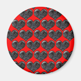 Mops Hearts Magnet