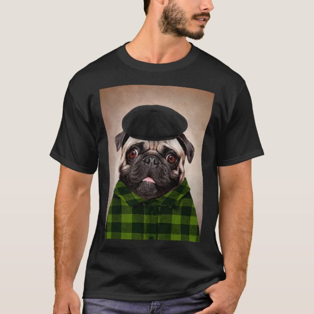 Mops - Herbst - D23 Klassischer T - Shirt 421 (Vorderseite)