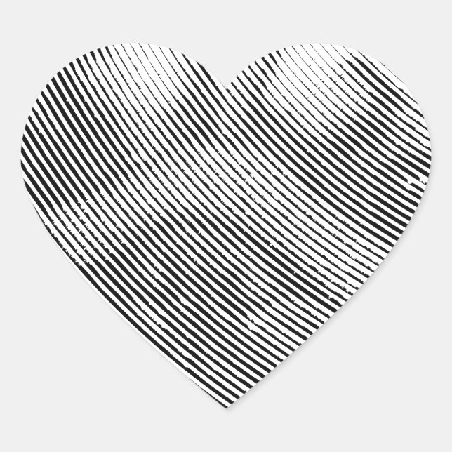 Mops Herz-Aufkleber (Vorderseite)