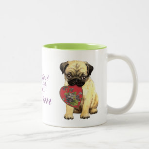 Mops Herzliche Mama Zweifarbige Tasse