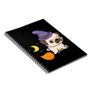 Mops-Hexe-Foto-Notizbuch Notizblock