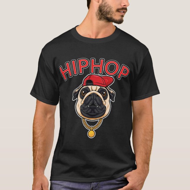 Mops Hiphop Klassiker  69 T-Shirt (Vorderseite)