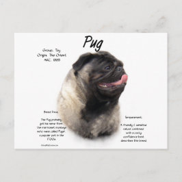Mops History Design Postkarte