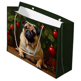 Mops Holiday Große Geschenktüte