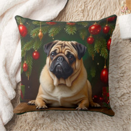 Mops Holiday Kissen