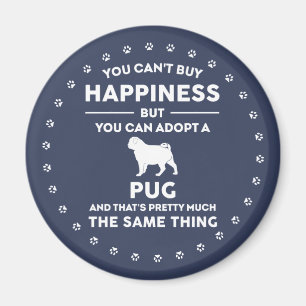 Mops Hund Adoption Glück Magnet