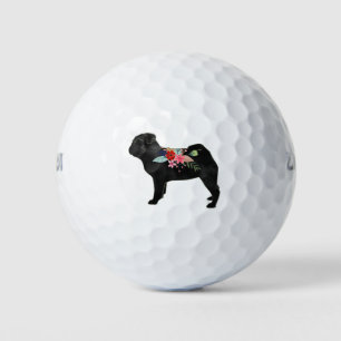 Mops Hund Breed Boho Silhouette Golfball