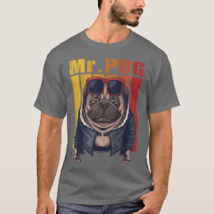 Mops Hund coole Vektorgrafik  T-Shirt