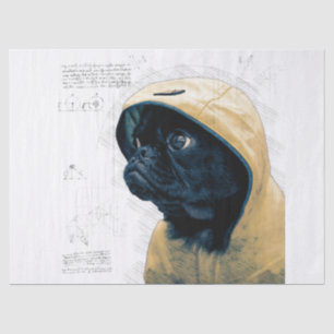 Mops Hund Decoupage Seidenpapier