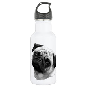 Mops-Hund Edelstahlflasche