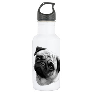 Mops-Hund Edelstahlflasche