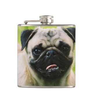Mops-Hund Flachmann