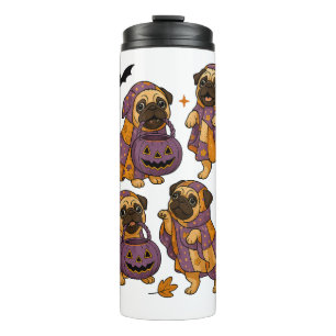 Mops-Hund-Geist-Halloween-Gruselig Thermosbecher