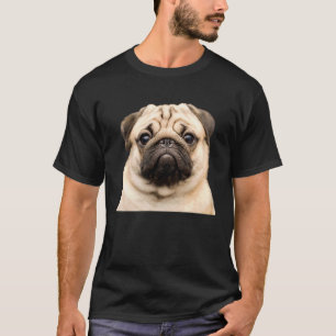 Mops-Hund Gesicht Nahaufnahme T-Shirt