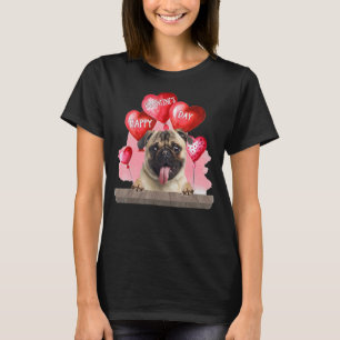 Mops Hund Happy Valentines Tag Hund Lover T-Shirt