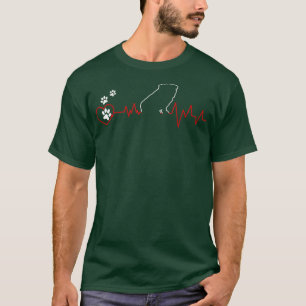 Mops Hund Heartbeat Dog Mama Valentinstag T-Shirt
