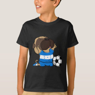 Mops Hund Honduras Fußballfans Trikot Honduran Fuß T-Shirt
