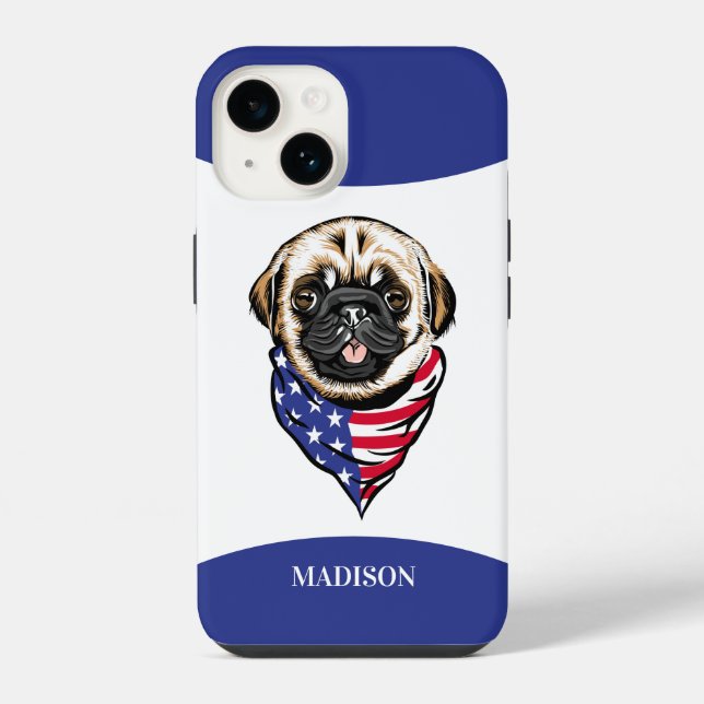 Mops-Hund  iPhone Hülle (Rückseite)