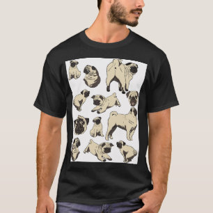 Mops Hund Kunst Möpse Welpe lustig süß sexy Hunde T-Shirt