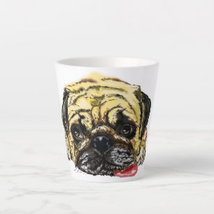 Mops-Hund-Latte-Mug Milchtasse