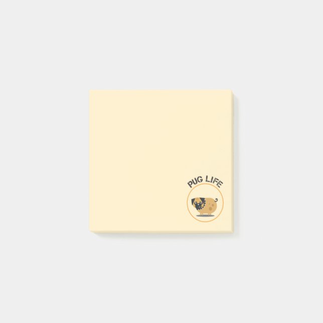 Mops-Hund-Leben  Post-it® Notizen (Vorderseite)