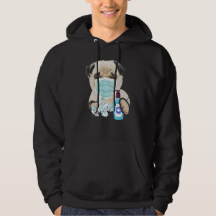 Mops Hund Lover Gesichtsmaske Gesundheitsgrippe Ka Hoodie