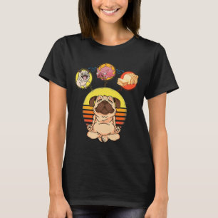 Mops Hund Schweinelöte Brot Mops Loaf Yoga Meditat T-Shirt