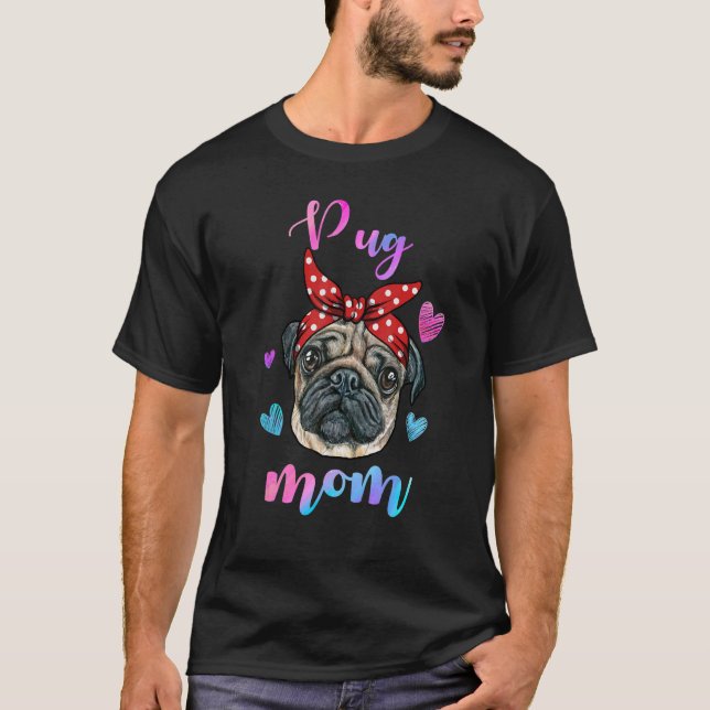 Mops Hund   Süße Mutter Mama Mutter T-Shirt (Vorderseite)