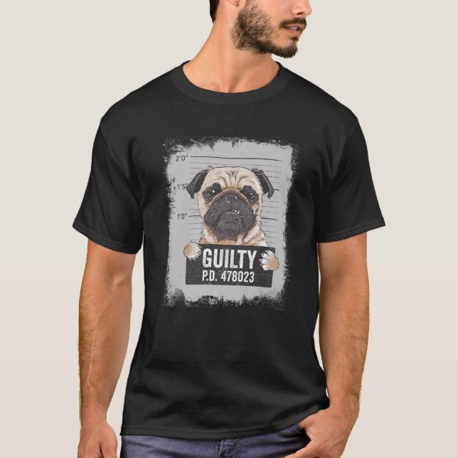 Mops Hund Tasse schießen Bad Hund T-Shirt (Vorderseite)