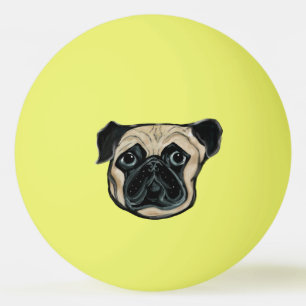 Mops Hund  Tischtennisball