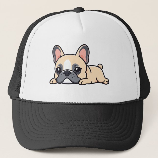 Mops-Hund Truckerkappe (Vorderseite)