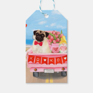 Mops Hund Valentinstag Lkw Herz Geschenkanhänger