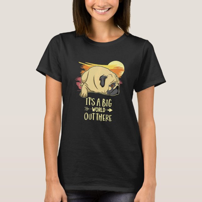 Mops Hund Vintag 22 T-Shirt (Vorderseite)