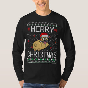 Mops Hund Weihnachten hässlich Sweater Funny Merry T-Shirt