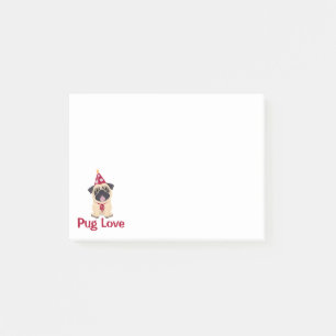 Mops Hund Welpe Cartoon Post IT Haftnotizen Post-it Klebezettel