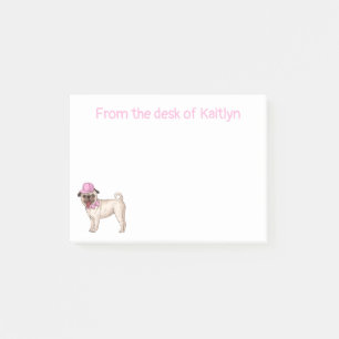 Mops Hund Welpe Cartoon Post IT Haftnotizen Post-it Klebezettel