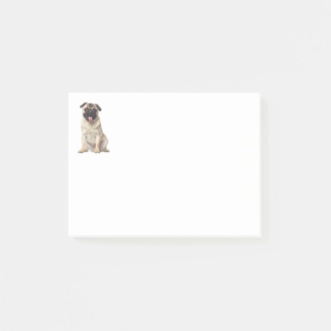 Mops Hund Welpe Post IT Klebezettel Post-it Klebezettel (Vorderseite)