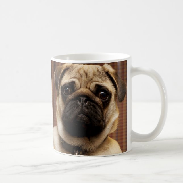 Mops Hund Welpe Tasse Kaffee Tasse Cup (Rechts)