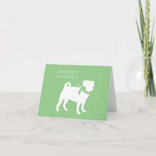 Mops-Hund-Welpenmerkarte